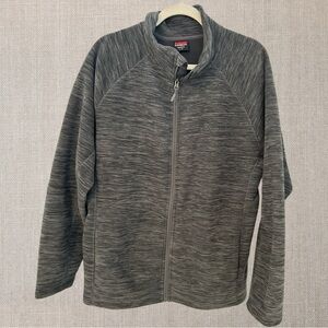 Karbon Men’s Mock Neck Full Zip Grey Sweater Jacket